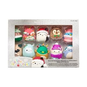 Squishmallows Set of Ten Colorful Lightweight Christmas Tree Ornaments from 2024